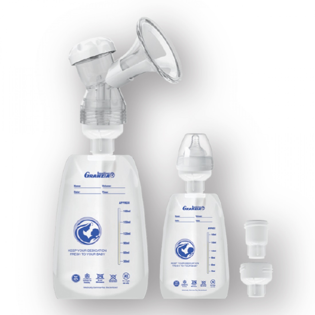 Milk bag - أكياس لحفظ حليب ثدي جرانزيا 180 مل - 30 كيس - الصورة 2